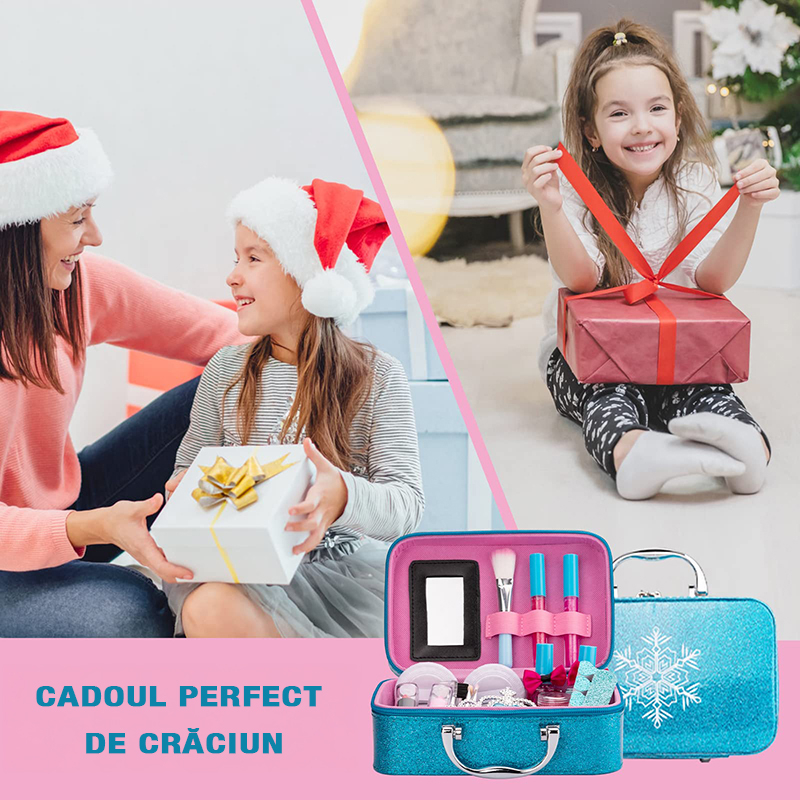 Trusa machiaj copii FiGGA® 4 ani+, 22 elemente, non toxic, solubil in apa, Printesa iernii [8]