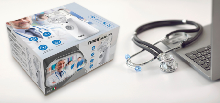 Apparecchio aerosol FIGGA® NEB-01, nebulizzatore per bambini e adulti, portatile, tecnologia Mesh, 2 livelli di potenza, silenzioso, alimentazione a batterie o rete con cavo da 2 m, colore bianco/grig [8]