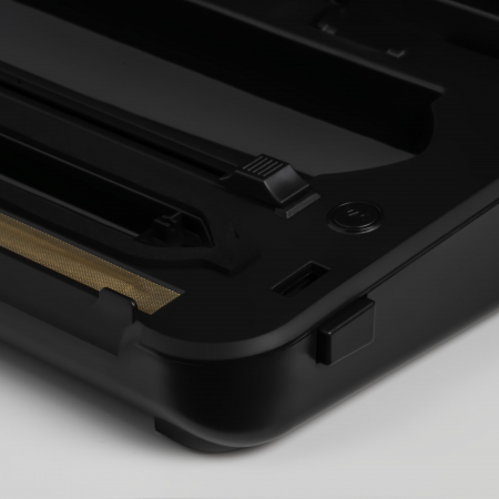 ZAFIT™ VID-110 PRO+ élelmiszervákuumozó készülék, 30 cm-es hegesztőszalaggal, 300 cm x 28 cm-es tekercsel, palackok és dobozok vákuumcsövével, fekete/inox [5]