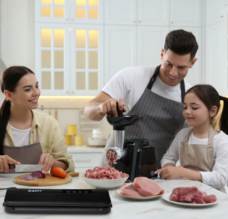 Aparat de vidat alimente ZAFIT™ VID-110 Professional, 110 W, 28 cm bara de lipire, 10 pungi de vidare incluse, Negru [6]
