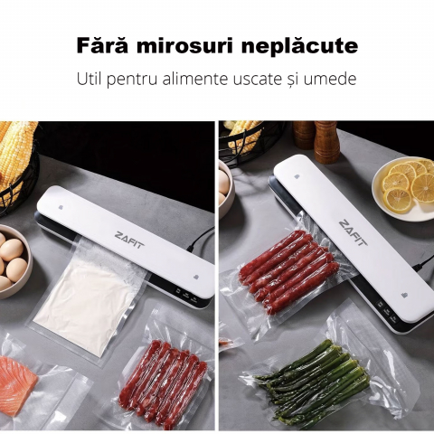 ZAFIT™ VID-360W élelmiszervákuum készülék, 30 cm-es hegesztőpálca, 10 tasak tartozékként, fekete/fehér [4]