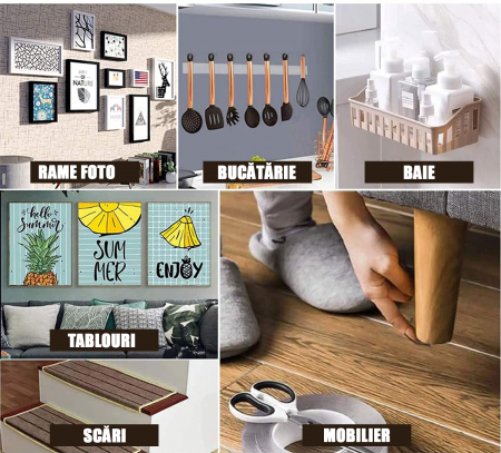 Banda dublu adeziva ZAFIT™, rezistenta la apa, siliconica, transparenta, 3 cm latime [6]