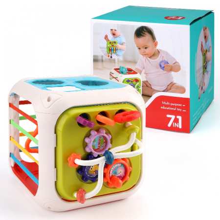 Interaktív FiGGA® játék, Montessori oktató és érzékszervi, csecsemőknek és 1/2/3 éves gyermekeknek, lányoknak és fiúknak [6]