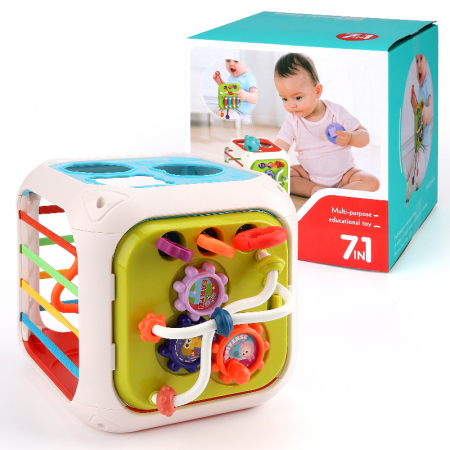 Interaktív FiGGA® játék, Montessori oktató és érzékszervi, csecsemőknek és 1/2/3 éves gyermekeknek, lányoknak és fiúknak [8]