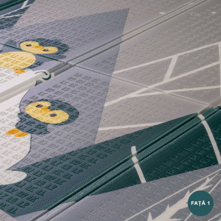 Covor de joaca FiGGA® pentru copii 200 x 180 cm, Spuma protectie, Termoizolant, Pliabil, 2 fete, Covoras bebe interactiv si educativ pentru activitati de joaca a bebelusului, Print 02 [2]