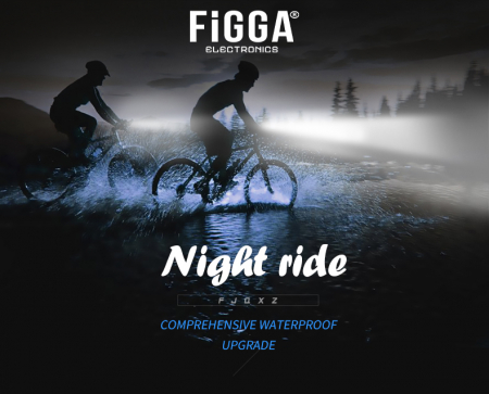 Lanterna bicicleta FiGGA® cu incarcare solara si cablu tip C, sirena, indicator baterie, lumini de atentionare, acumulator reincarcabil 2000 mAh, structura aliaj aluminiu, Negru [11]