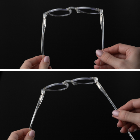 Occhiali protettivi ZAFIT™ per computer, schermo telefono, tablet, laptop, televisore, gaming, anti-luce blu, anti-riflesso, unisex, modello rotondo, colore trasparente [2]