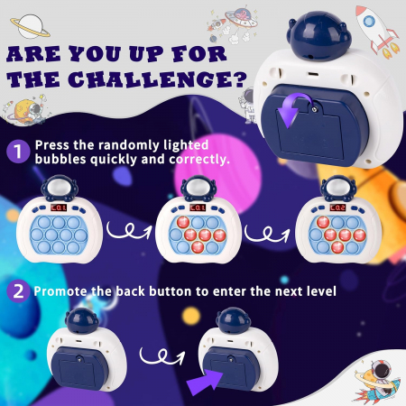 Pop it elettrico FiGGA®, gioco interattivo per bambini, 10 modalità di gioco, 999 livelli, Astronauta [2]