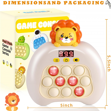 Електрически Pop it FiGGA®, интерактивна детска игра, 10 режима на игра, 999 нива, Лъв [2]