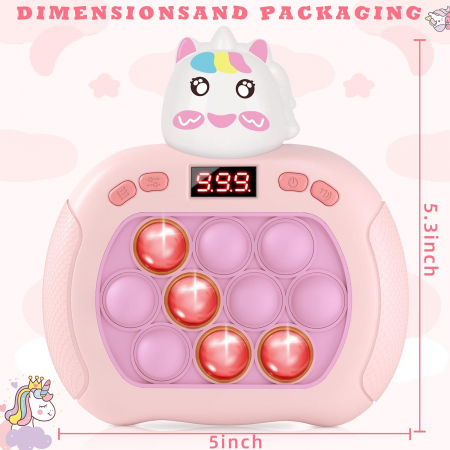 Pop it electric FiGGA®, Joc interactiv copii, 10 moduri de joc, 999 leveluri, Unicorn [1]