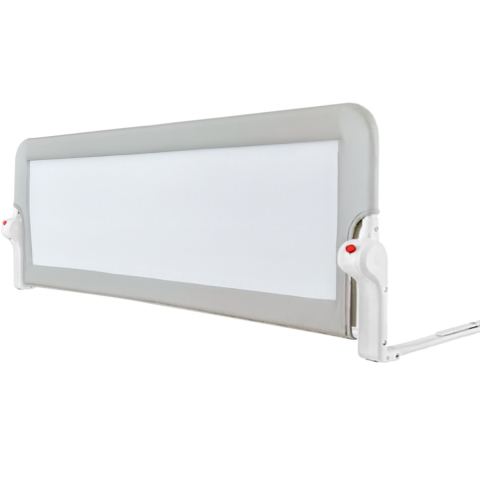 Protezione per letto bambini - Protezione letto per bambini FiGGA®, barriera laterale ribaltabile 150 x 48,5 cm, Grigio