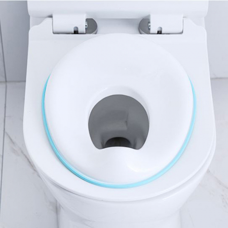 ZAFIT® hordozható WC szűkítő - gyerek WC ülőke fedéllel, csúszásmentes felülettel, fehér/kék [4]