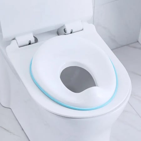 Copriwater per bambini e riduttori per WC - Riduttore WC portatile ZAFIT® - sedile per bambini con coperchio, superficie antiscivolo, bianco/blu