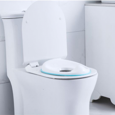 ZAFIT® hordozható WC szűkítő - gyerek WC ülőke fedéllel, csúszásmentes felülettel, fehér/kék [3]