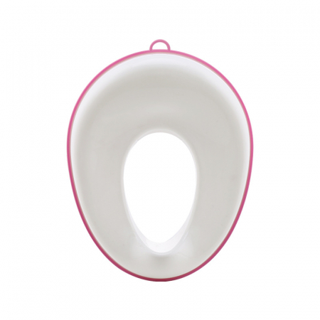 Reductor WC ZAFIT® - Portabil, capac toaleta copii, colac suprafata de siguranta antialunecare, antiderapant, Alb/Roz [2]