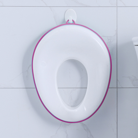 Reductor WC ZAFIT® - Portabil, capac toaleta copii, colac suprafata de siguranta antialunecare, antiderapant, Alb/Roz [1]