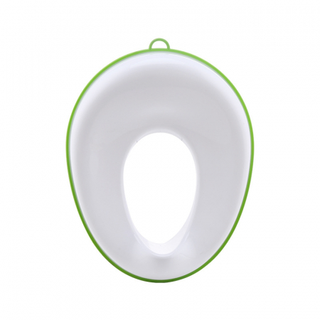 Riduttore WC portatile ZAFIT® - sedile per bambini con coperchio, superficie antiscivolo, bianco/verde [2]