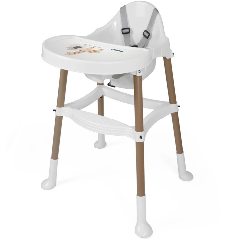 Seggiolone pappa FiGGA® HighChair, Età 6–48 mesi, Bianco/Marrone