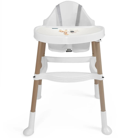 Scaun de masa bebe FiGGA® HighChair, Varsta 6-48 luni, Alb/Maro [1]