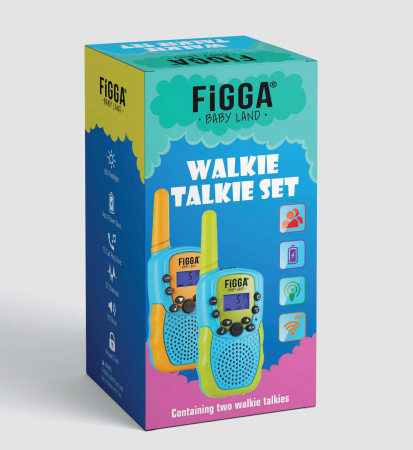 Set 2 statii Walkie Talkie FiGGA® pentru copii, Lanterna si Antena, Raza de Actiune 3 km, functia VOX, Plastic, in 2 culori diferite [5]