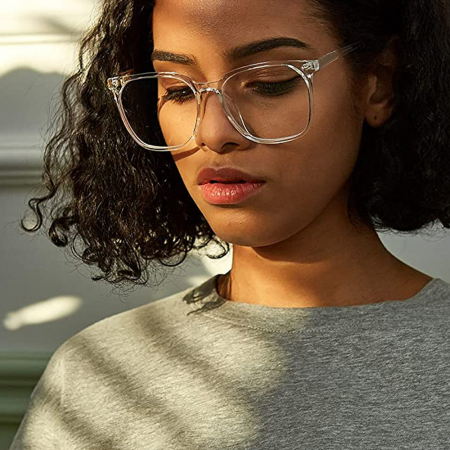 2 db ZAFIT™ védőszemüveg készlet számítógéphez, telefonhoz, táblagéphez, laptophoz, televízióhoz, játékhoz, kék fény elleni, tükröződésmentes, uniszex, fekete és áttetsző színben [6]