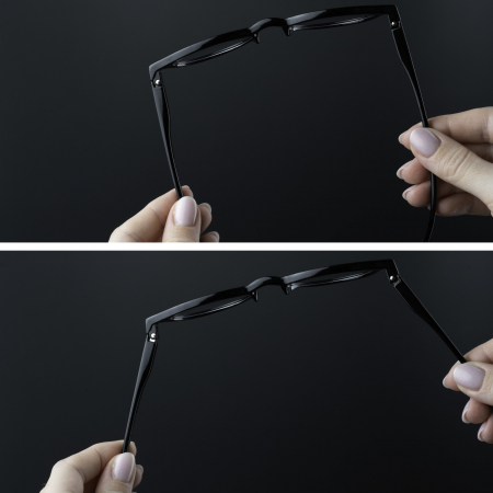 Set 2 x Occhiali protettivi per computer ZAFIT™, per schermo di telefono, tablet, laptop, televisore, gaming, Anti luce blu, Anti riflesso, Unisex, modello rotondo, colore Nero e Trasparente [2]