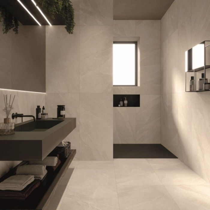 Gresie exterior 60x120 2cm portelanata Ultra Time Stone Sabbia, rectificata, mata, aspect piatra, Import Italia [4]