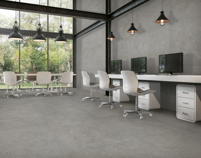 Gresie exterior 60x120 portelanata Limestone Dark Grey, rectificata, mata, Import Italia [4]
