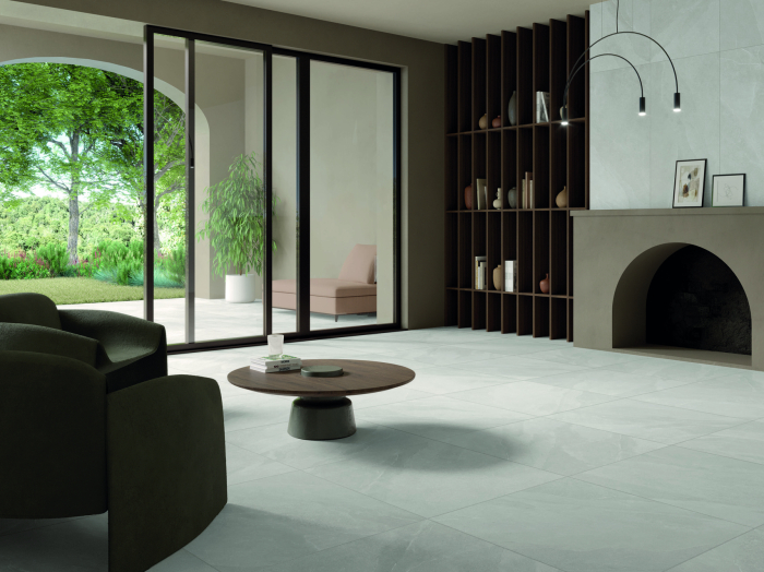 Gresie exterior 60x60 2cm portelanata Ultra Time Stone Ghiaccio, rectificata, mata, Import Italia [2]