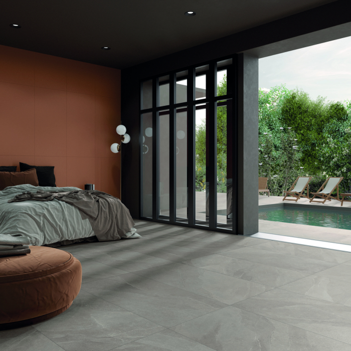 Gresie exterior 60x60 2cm portelanata Ultra Time Stone Cenere, rectificata, mata, Import Italia [2]