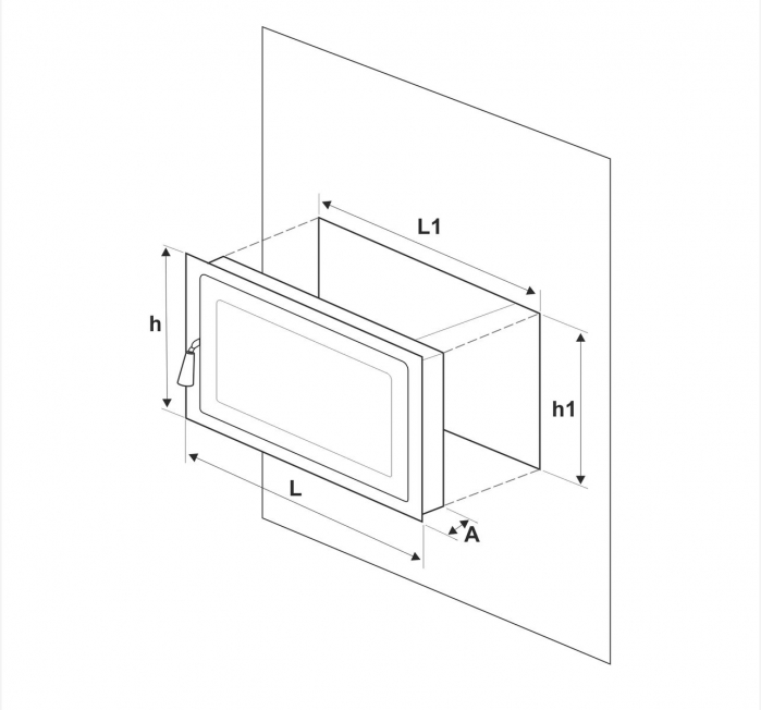 Usa semineu cu geam, inaltime 455mm, latime 660 mm [4]