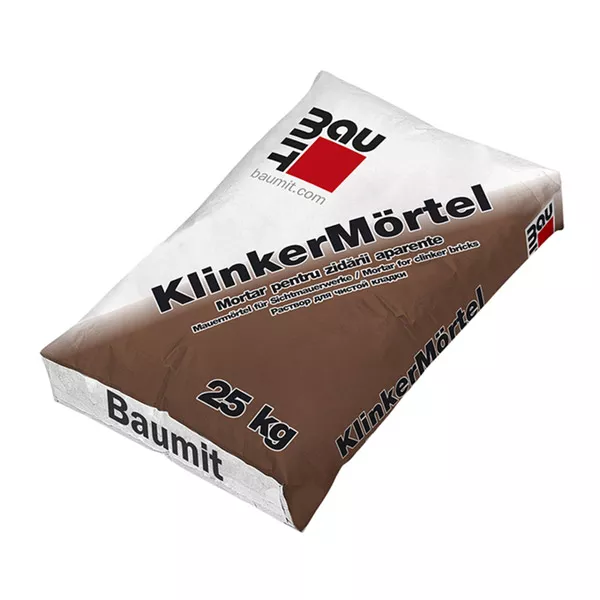 Mortar & chit  pentru grătar - Mortar special pentru zidarie aparenta Baumit Klinker 25 kg
