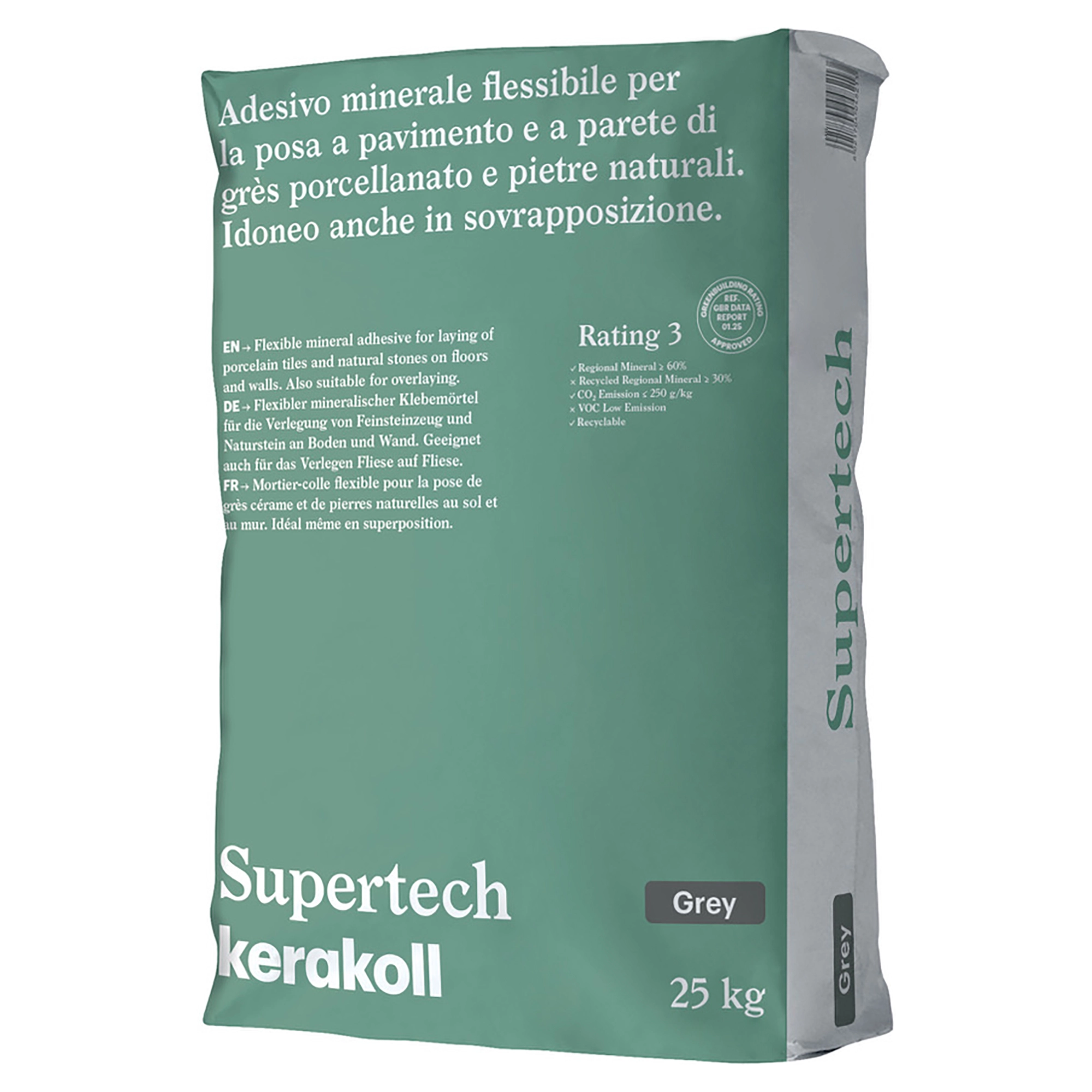 Gresie - Adeziv ceramica flexibil gri Kerakoll SuperTech C2TE 25kg