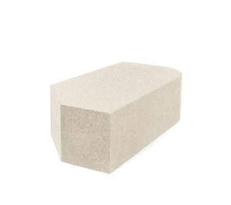 Cărămidă plină - Caramida hiperpresata colt rotund si tesit, crem, 250x120x65 mm