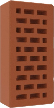 Brick with holes - Facing brick, color red, 250x120x65 - Copie