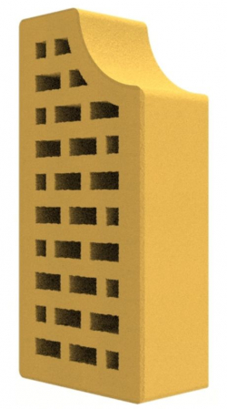 Cărămidă pentru grătare - Caramida KLINKER, M300, culoare galben corsica, 250x120x65