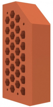 Cărămidă cu găuri - Caramida KLINKER, teșită, M300, culoare rosu, 250x120x65