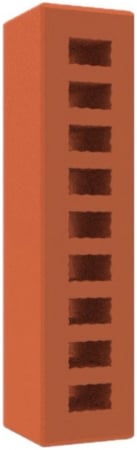 Cărămidă cu găuri - Caramida KLINKER, VF 16, M300, culoare rosu Bordeaux, 250x65x65