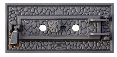 Cenusar - Cenușar din fontă RUSTIC cu sistem de tiraj de aer, 370×170 mm