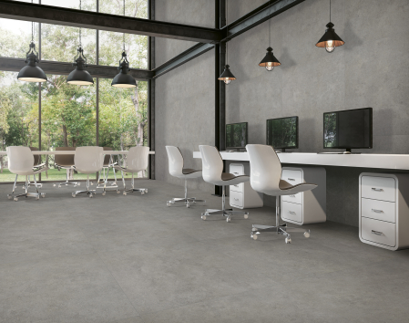 Gresie exterior 60x120 portelanata Limestone Dark Grey, rectificata, mata, Import Italia [3]