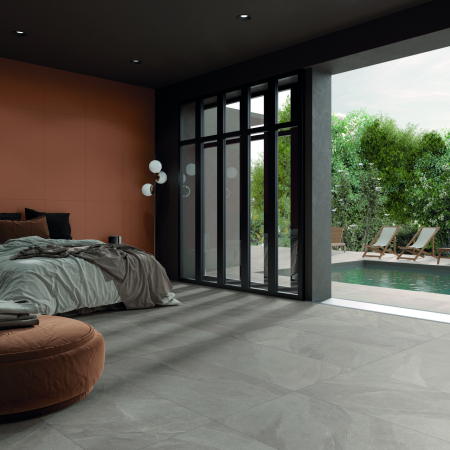 Gresie exterior 60x60 2cm portelanata Ultra Time Stone Cenere, rectificata, mata, Import Italia [1]