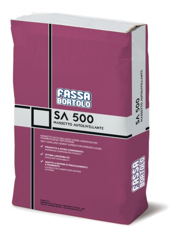 Fassa Bortolo - Șapă autonivelantă pe bază de ciment pentru pardoseli civile interioare, Fassa Bortolo SA 500