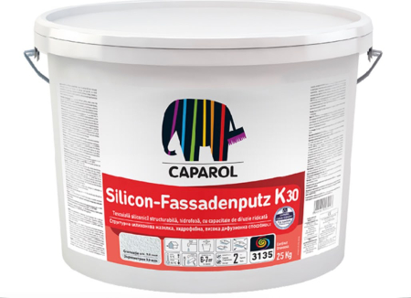 Var & tencuiala decorativa - Tencuiala decorativa Caparol Silicon Fassadenputz, baza alba, 25kg