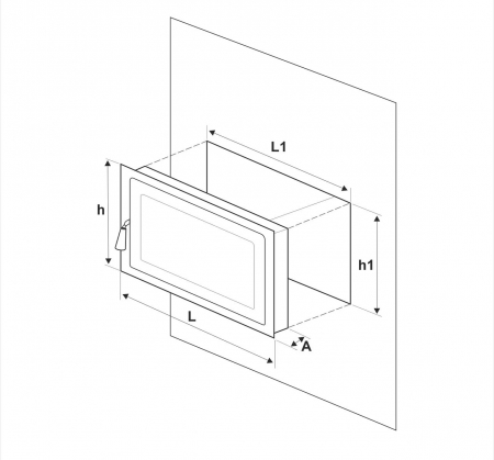 Usa semineu cu geam, inaltime 455mm, latime 660 mm [3]
