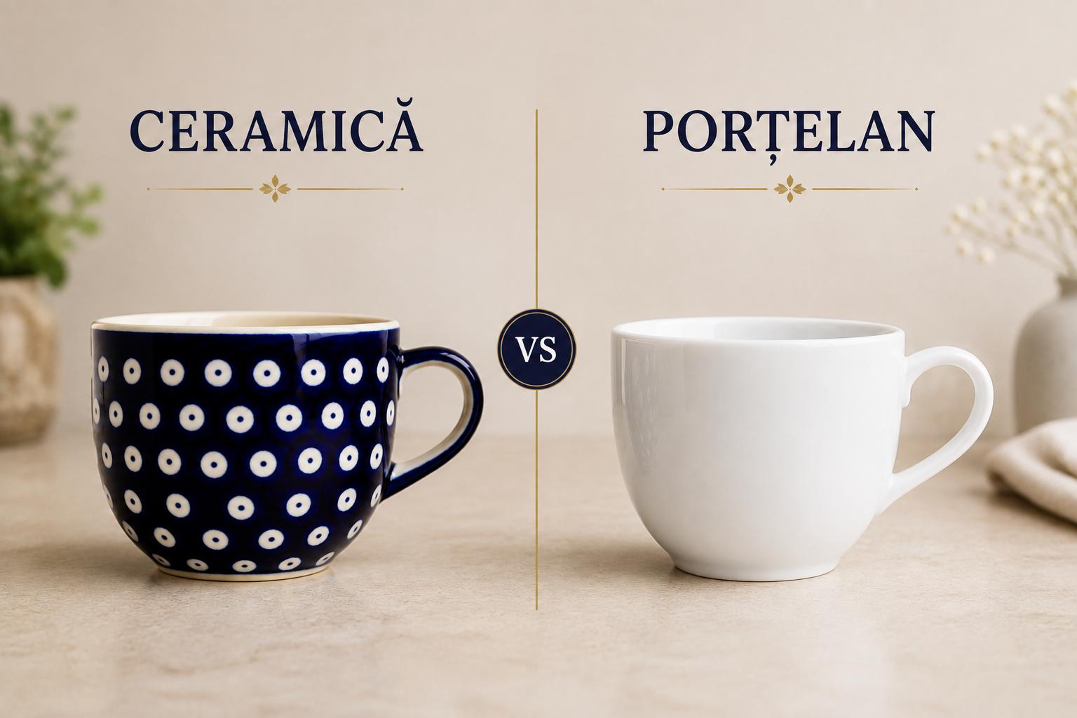 Ceramică vs. porțelan: diferențe, avantaje și ghid complet | Zaliano