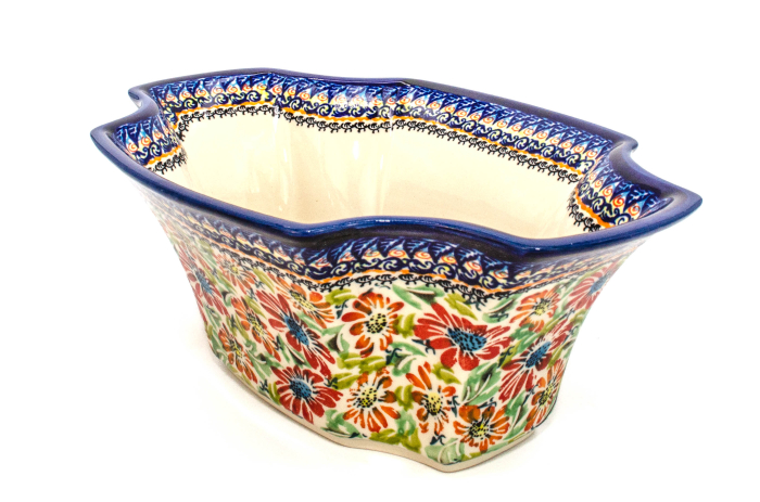 Bol Flower Jungle, ceramica smaltuita, pictat manual, 27,5 x 19,0 cm, volum 1,3 L [5]