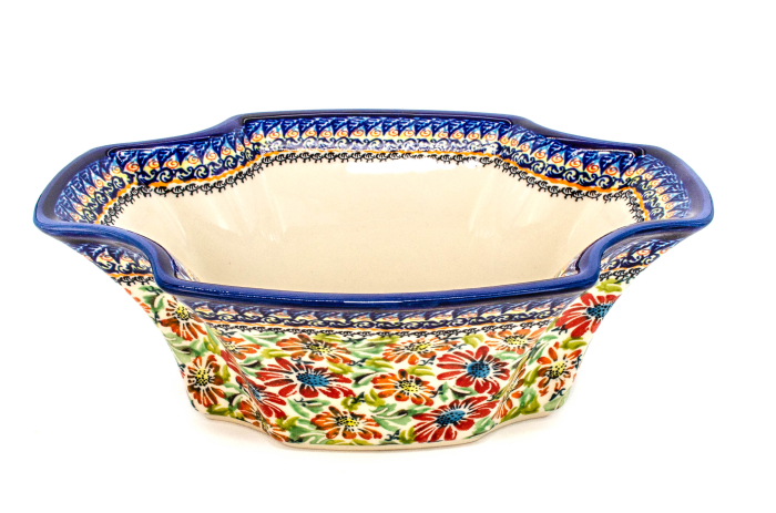 Bol Flower Jungle, ceramica smaltuita, pictat manual, 27,5 x 19,0 cm, volum 1,3 L [3]