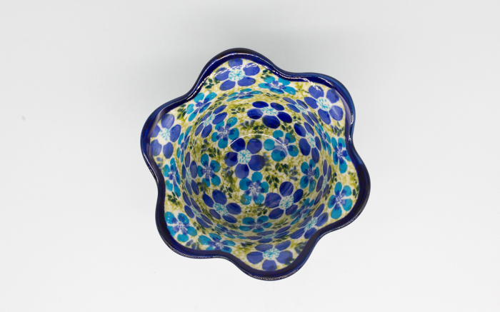 Bol in forma de floare Cottage Green, ceramica smaltuita, pictat manual, 14,0 cm, volum 300 ml [5]