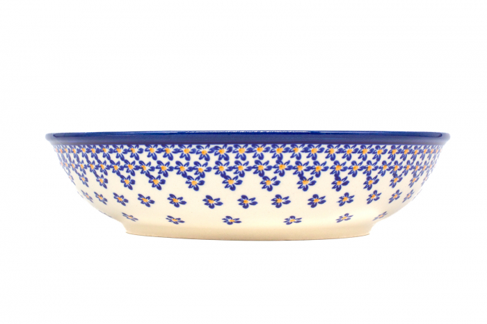 Bol pentru salata Blue Field, ceramica smaltuita, pictat manual, 25,2 cm, volum 1,4 L [4]
