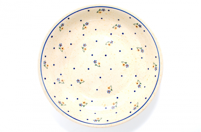 Bol pentru salata Little Flowers, din ceramica smaltuita, pictat manual, 25,2 cm, volum 1,4 L [6]